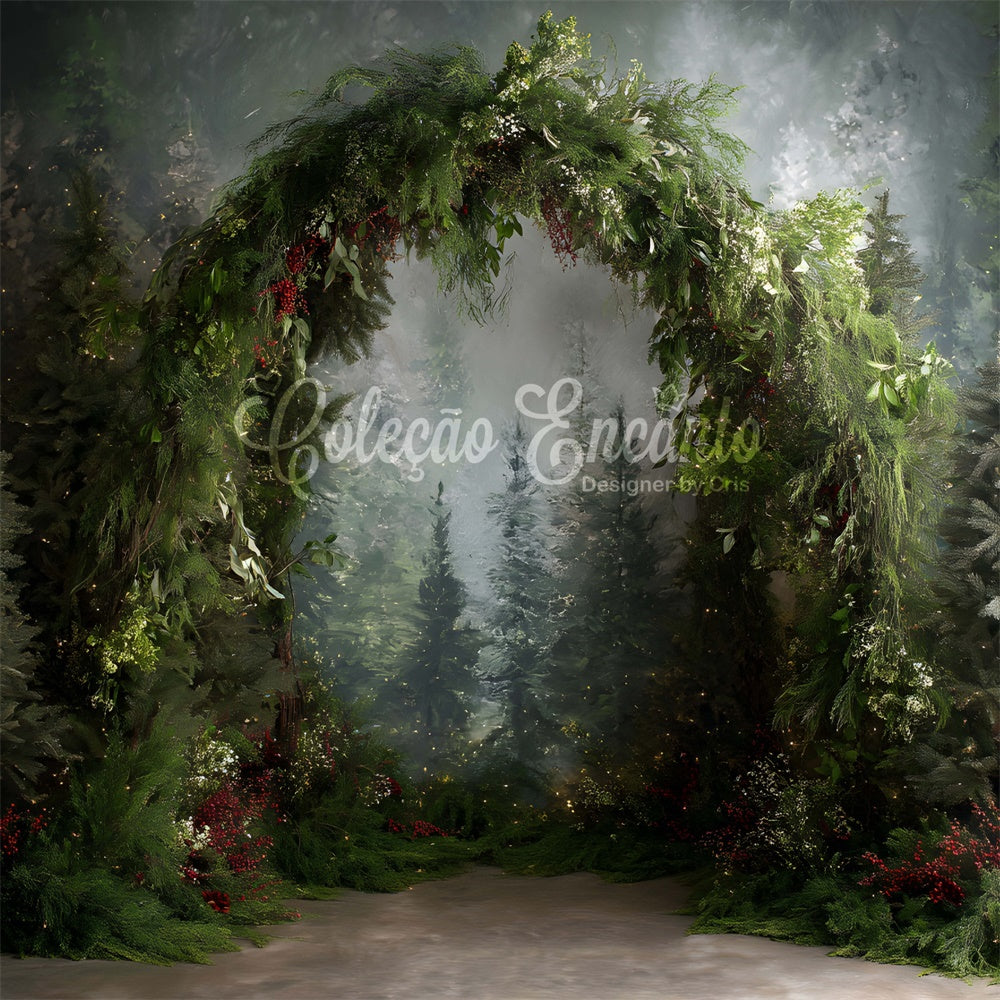 Christmas Backdrop For Photos Enchanted Forest Arch Backdrop By Magali
