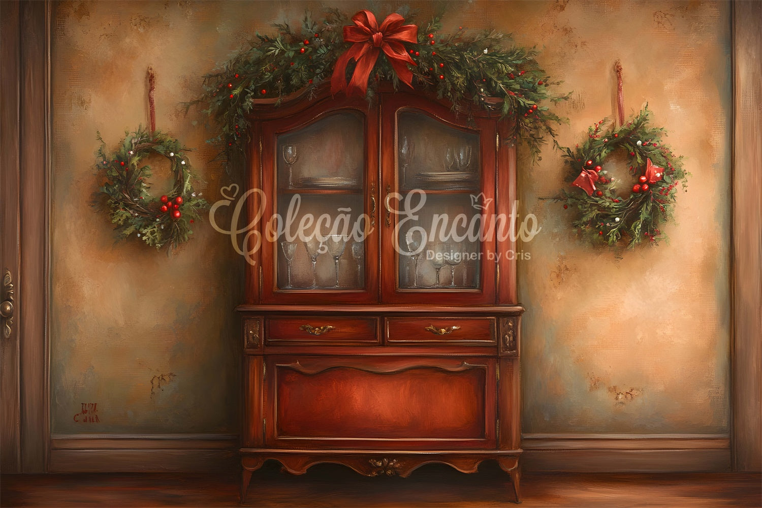 Christmas Backdrop Ideas Interior Holiday Wreaths Backdrop By Magali