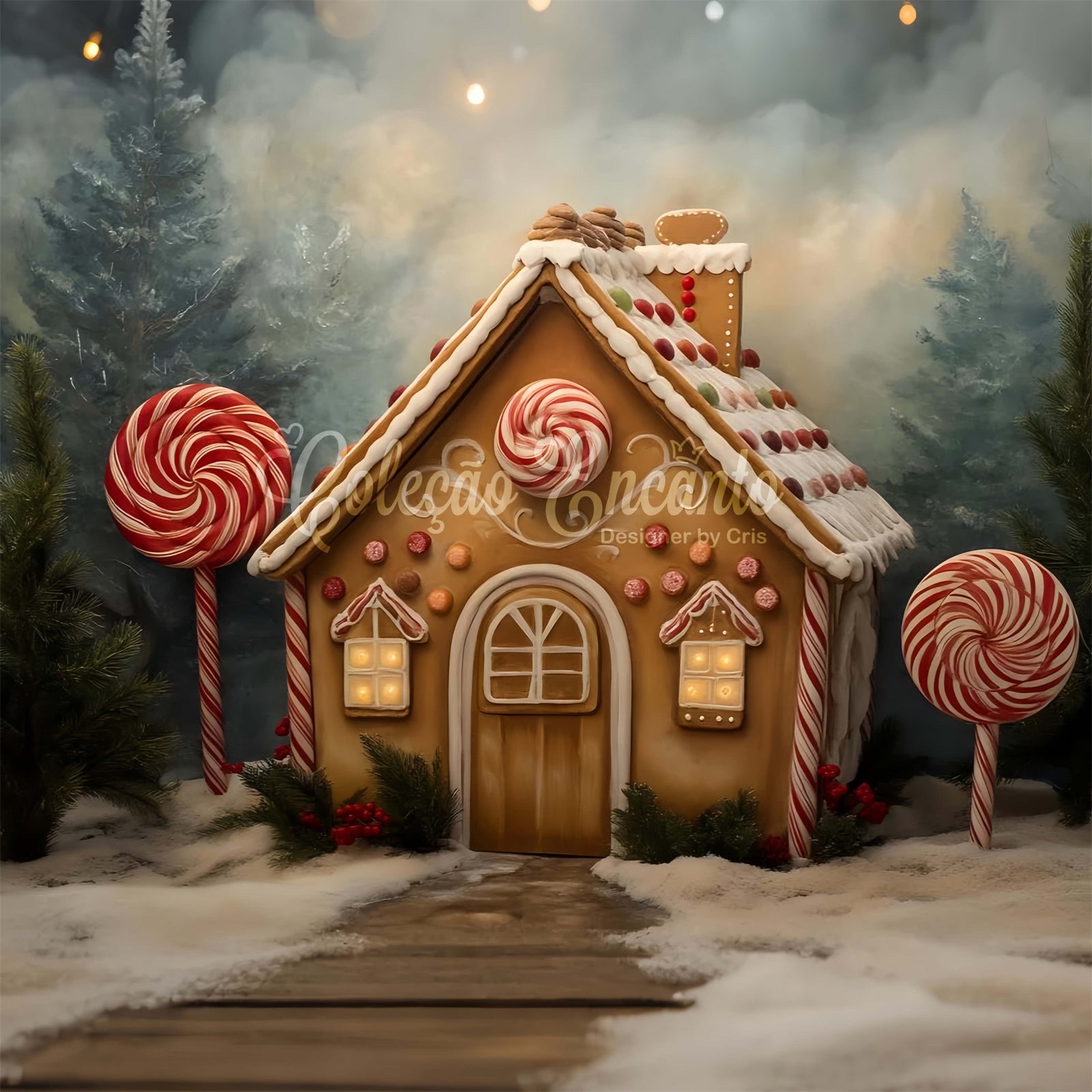 Professional Christmas Backdrops Sweet Ginger Cottage Backdrop By Magali