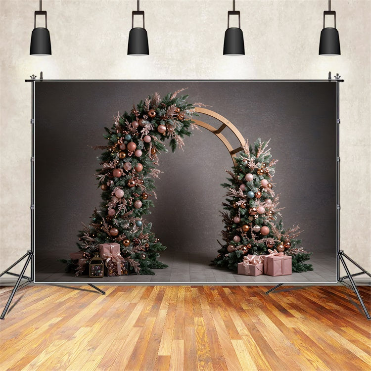Christmas Backdrop Vintage Christmas Archway Present Backdrop By Magali