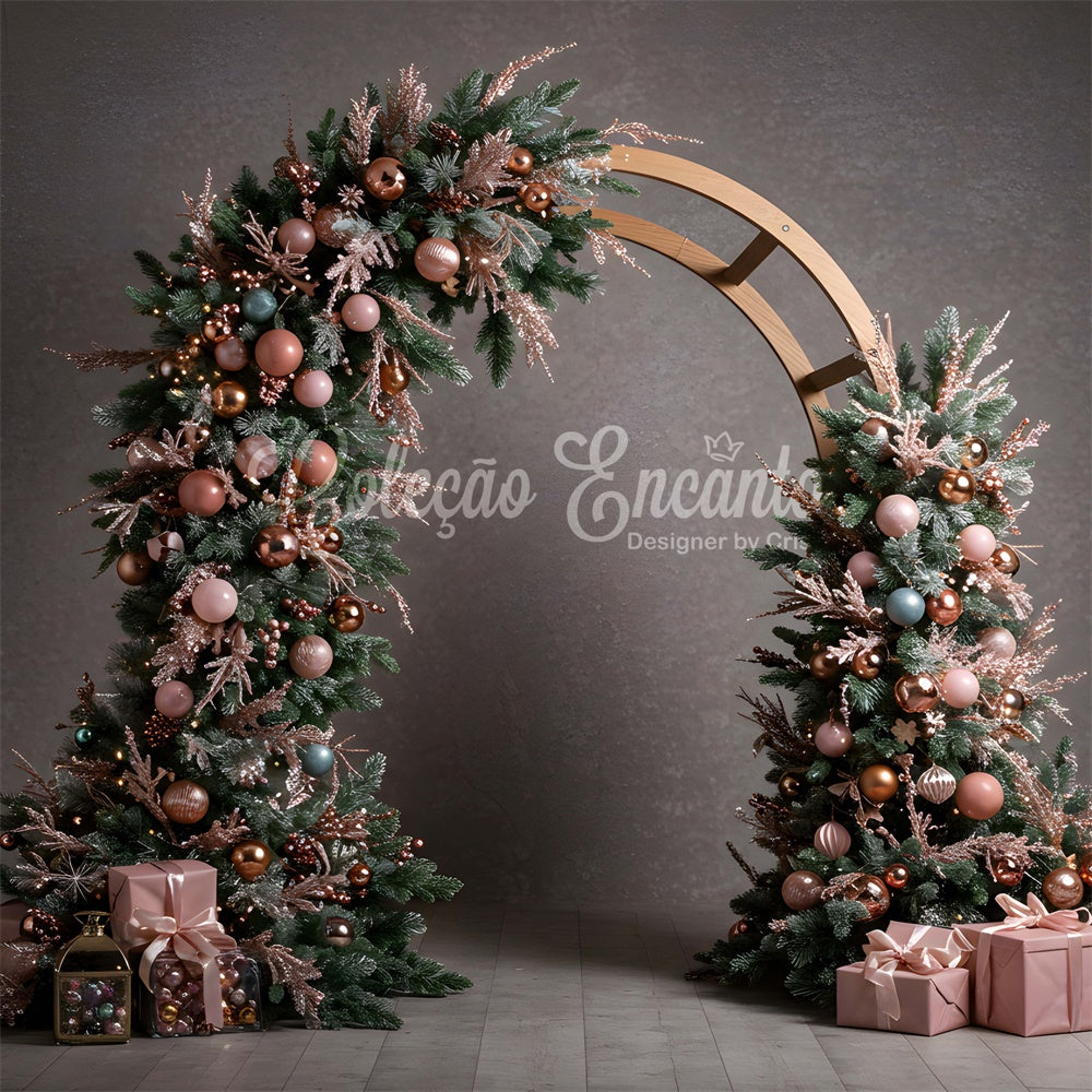 Christmas Backdrop Vintage Christmas Archway Present Backdrop By Magali