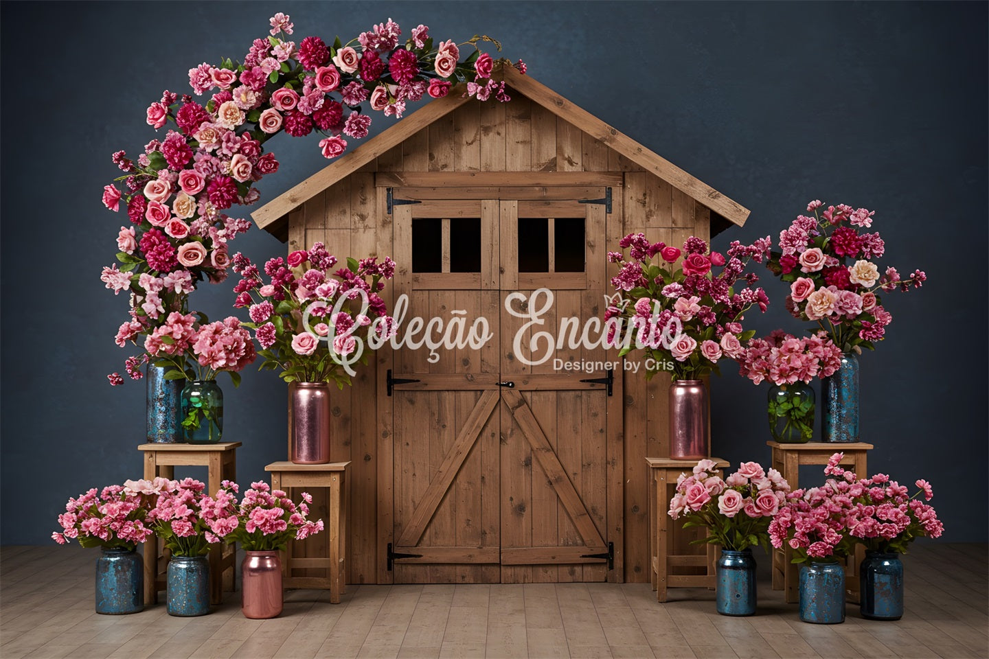 Backdrop Ideas For Mother's Day Pink Floral Barn Door Mother's Day Backdrop Ideas By Magali