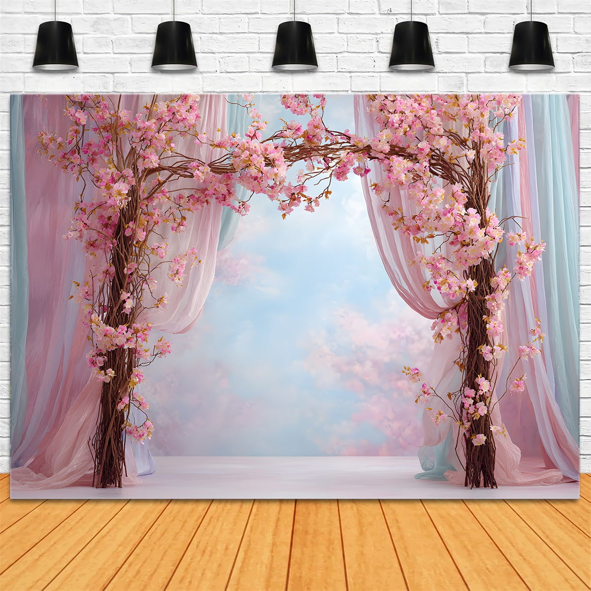 Mother Day Backdrop Pink Blossom Arch Drapery Mothers Day Photo Backdrop Ideas By Magali