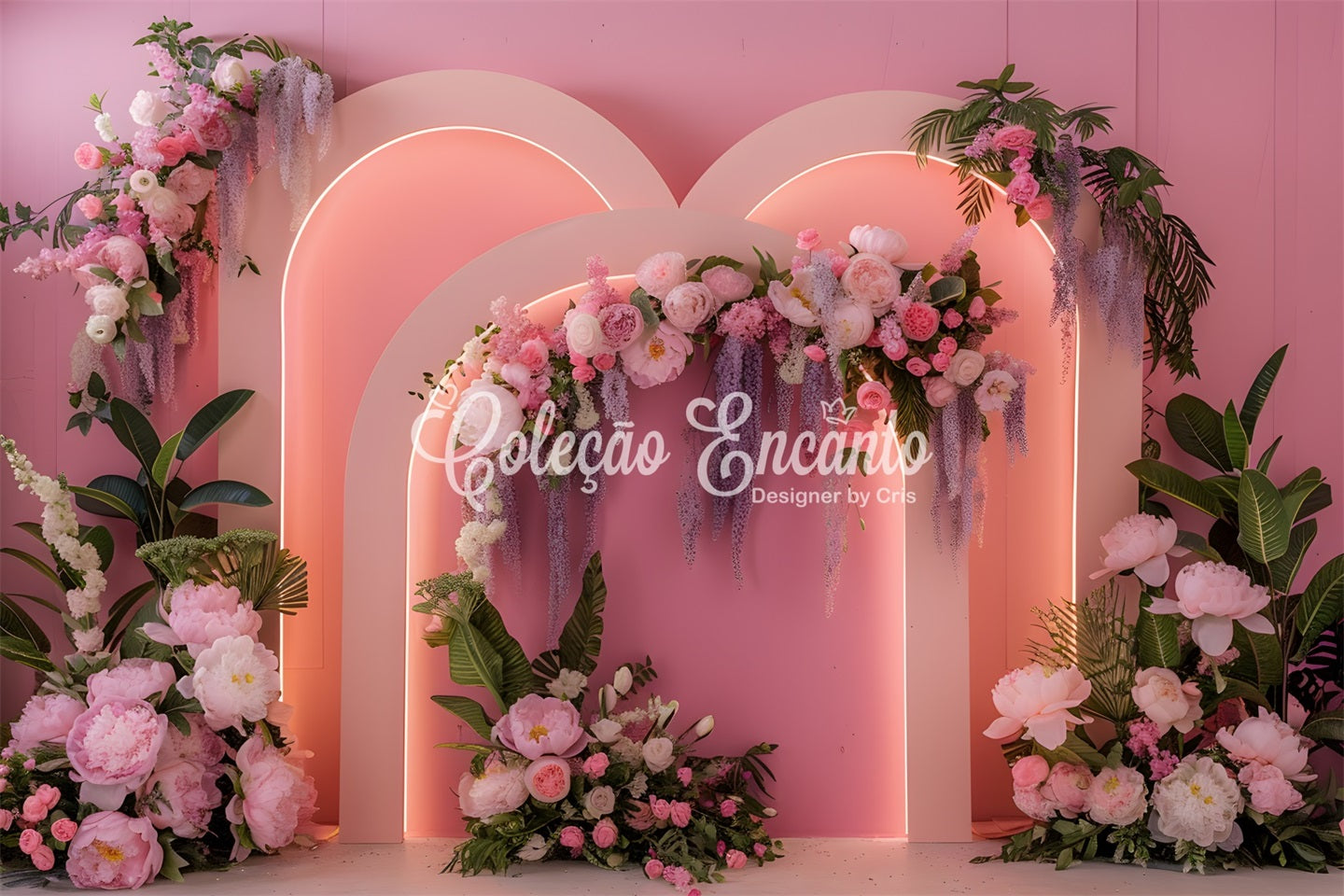 Mother's Day Photography Backdrops Pink Neon Floral Arch Mother's Day Backdrop Ideas By Magali