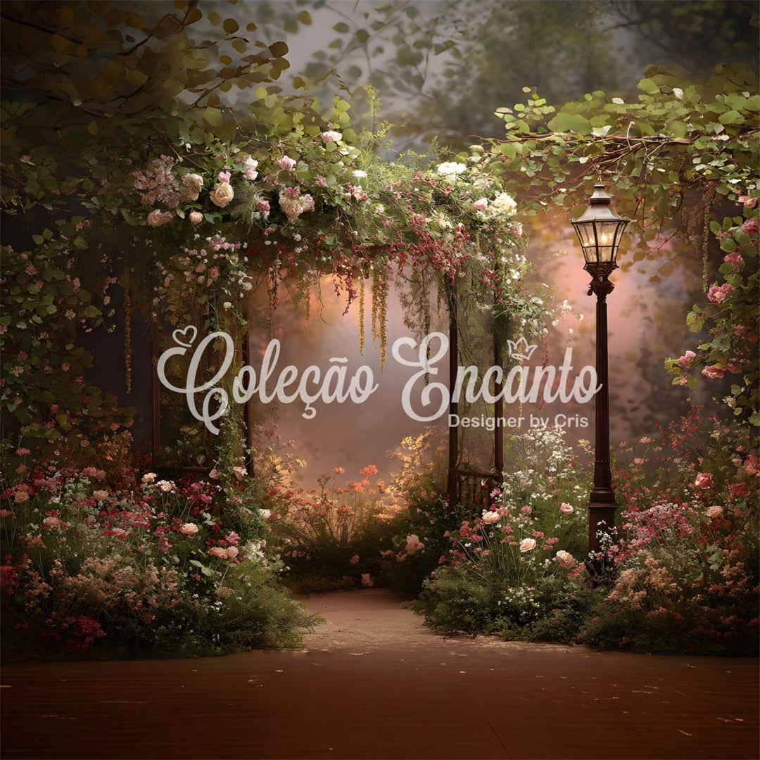 Mother Day Photo Backdrops Vintage Lantern Floral Arch Mother's Day Photography Backdrops By Magali