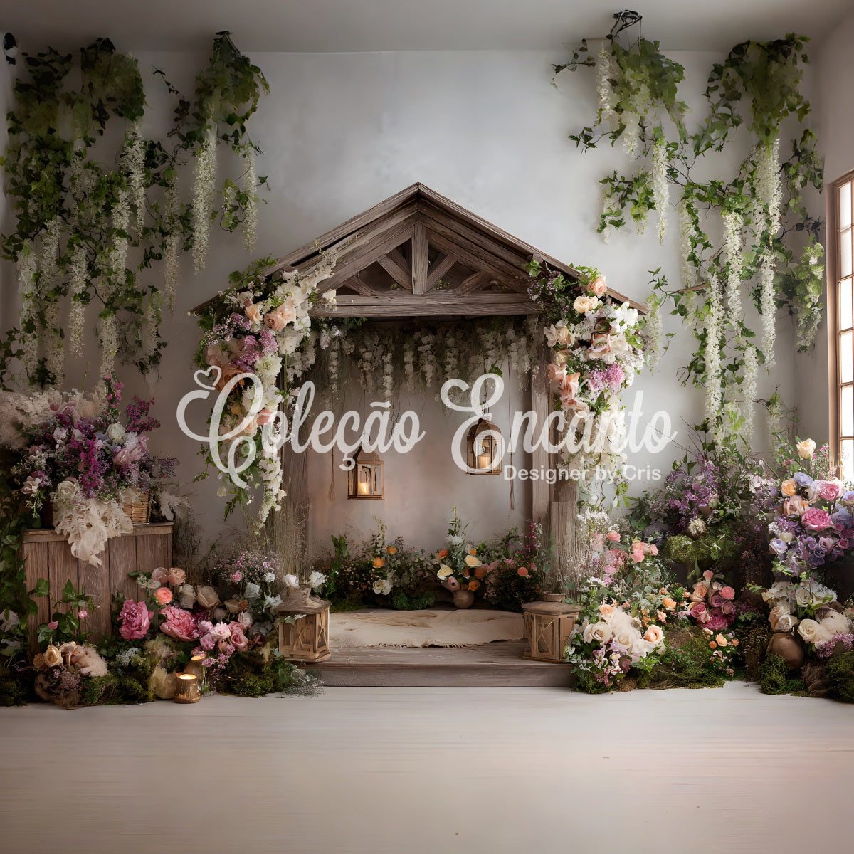 Backdrop Design For Mother's Day Rustic Wooden Pavilion Flowers Easy Mother's Day Backdrop By Magali