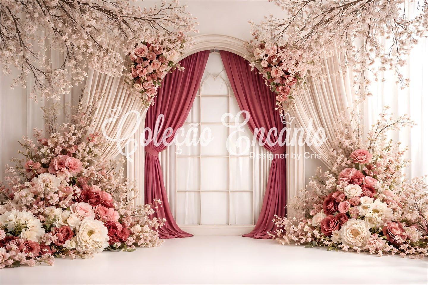 Mothers Day Backdrop Ideas Blush Blossom Window Curtain Garden Simple Mother's Day Backdrop By Magali