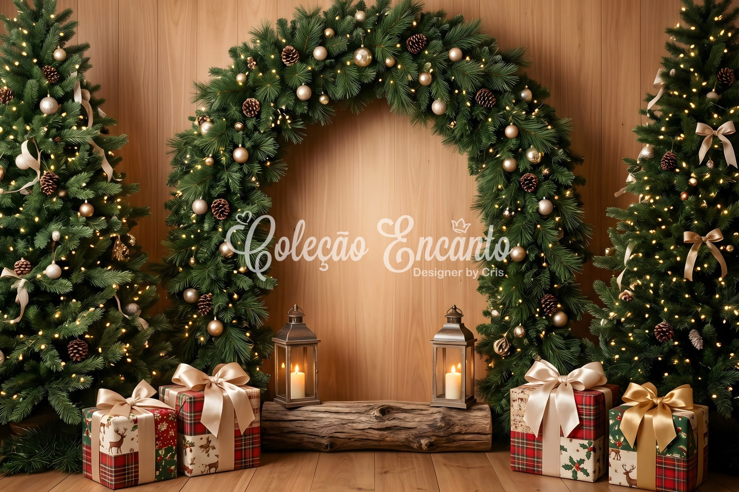 Diy Christmas Backdrop Ideas Woodland Pine Arch Gift Christmas Backdrops For Photos CEM65-194