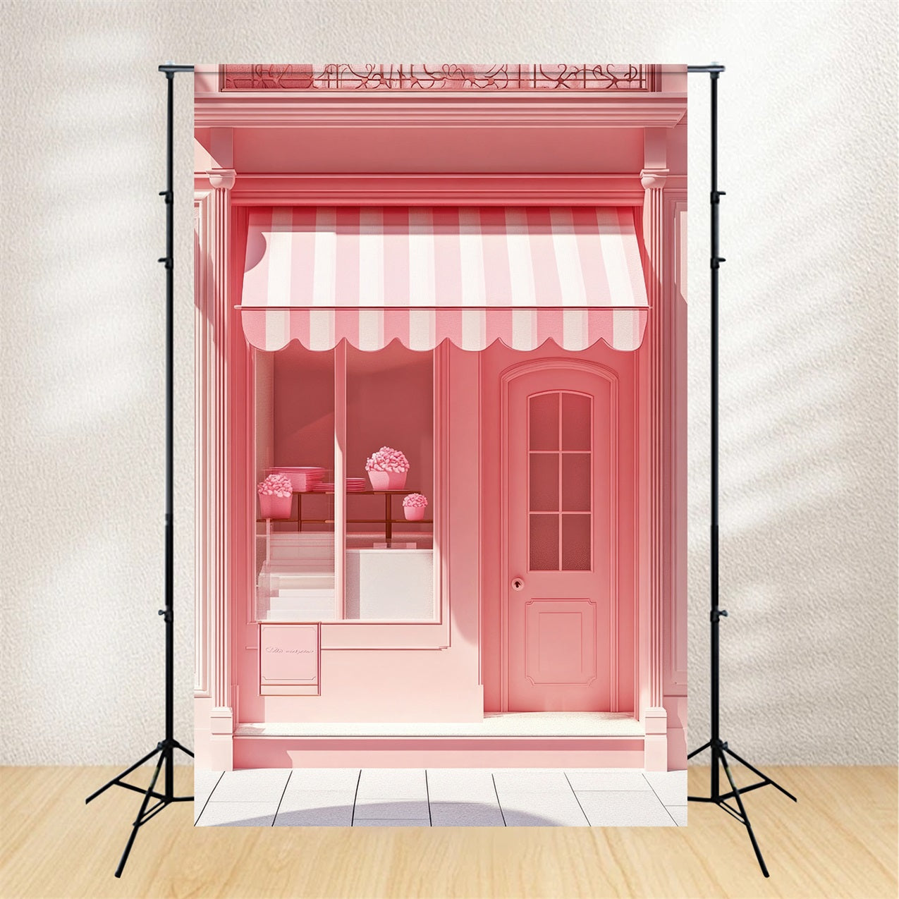 Pink Girl Backdrop Backdrop Blush Boutique Window Backdrop CJJ2-117
