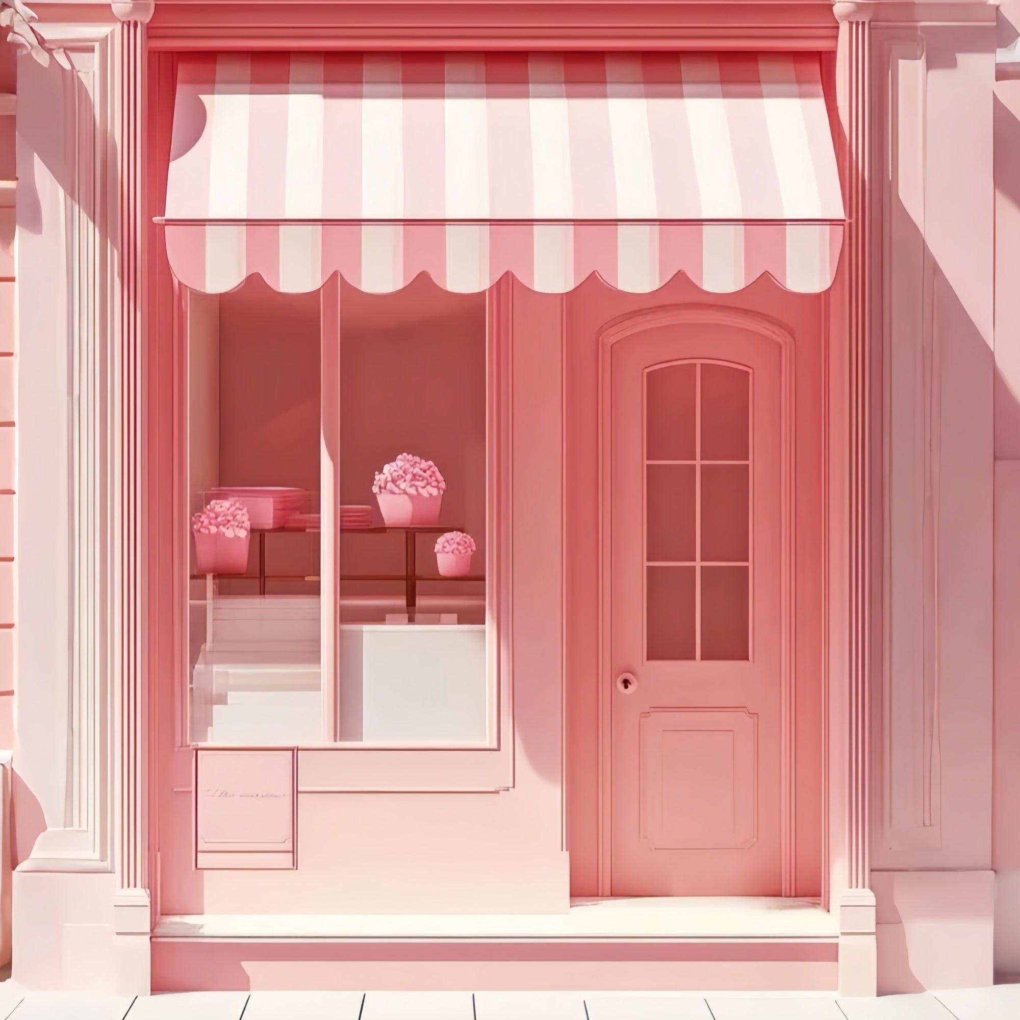 Pink Girl Backdrop Backdrop Blush Boutique Window Backdrop CJJ2-117