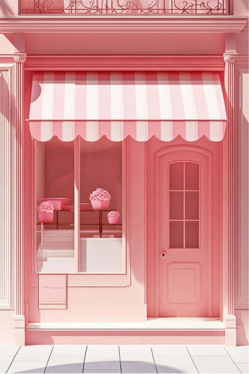 Pink Girl Backdrop Backdrop Blush Boutique Window Backdrop CJJ2-117