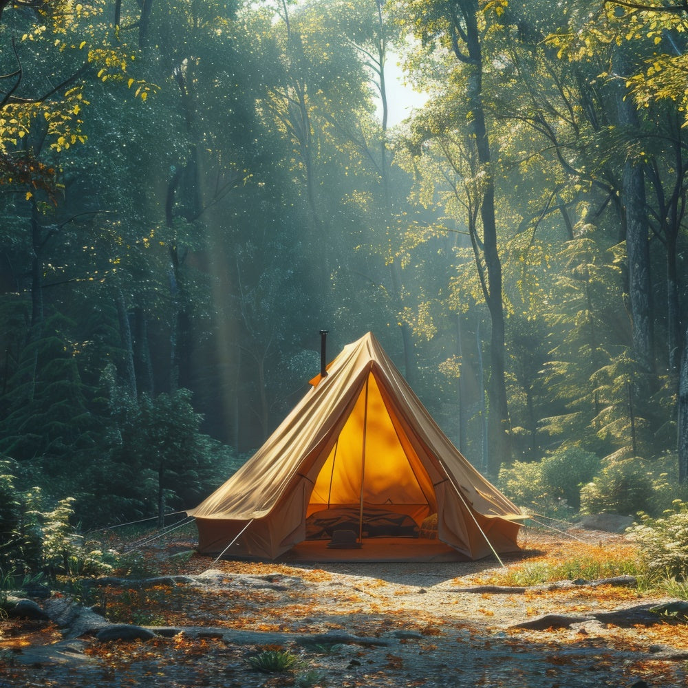 Wilderness Backdrop Serene Deep Woods Camping Backdrop CJJ2-42