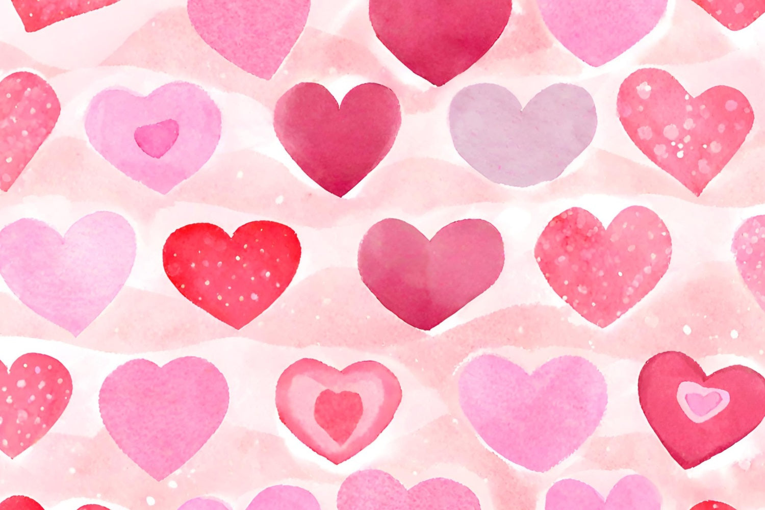 Pink Girl Backdrops Romantic Watercolor Hearts Backdrop CJJ2-72