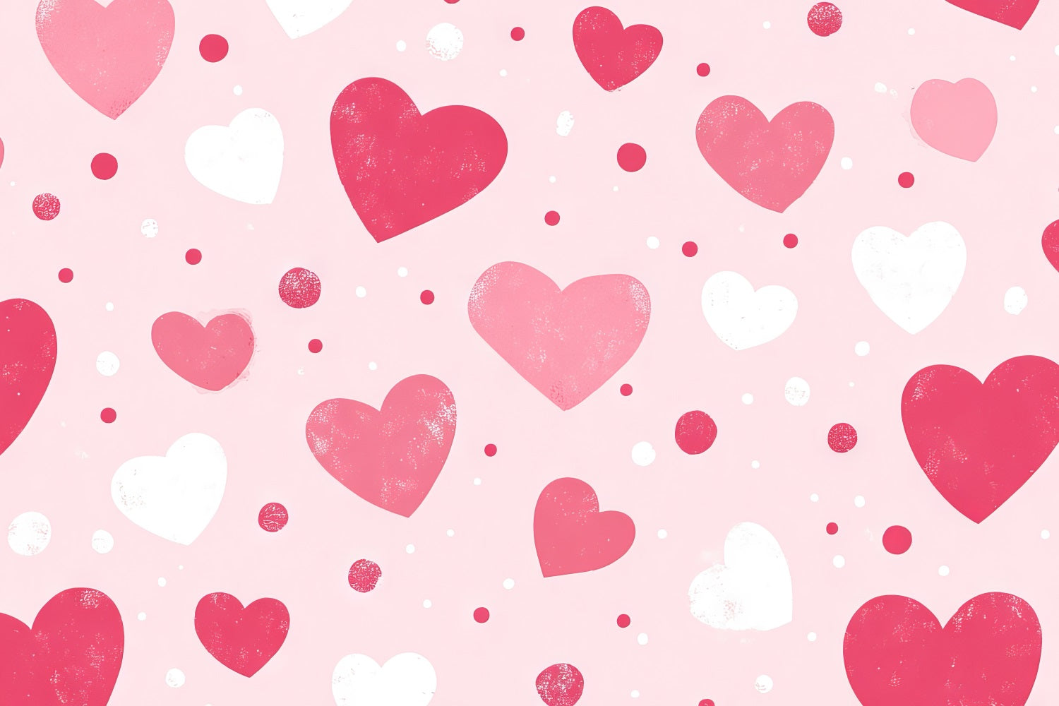 Pink Girl Backdrop Polka Dot Hearts Backdrop CJJ2-73