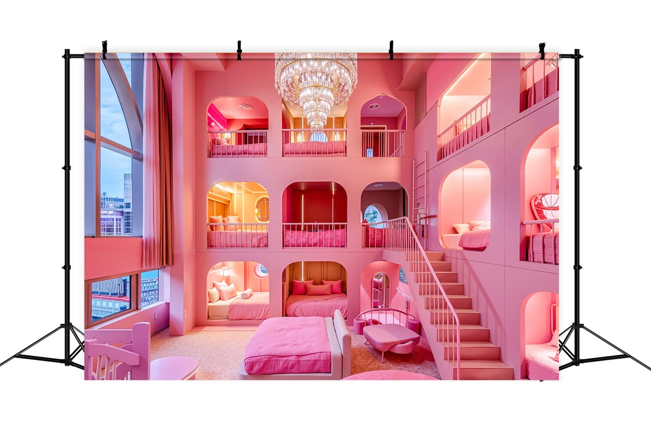 Fashion Doll Backdrop Backdrop Ideas Dreamhouse Inspired Room Backdrop CJJ2-96