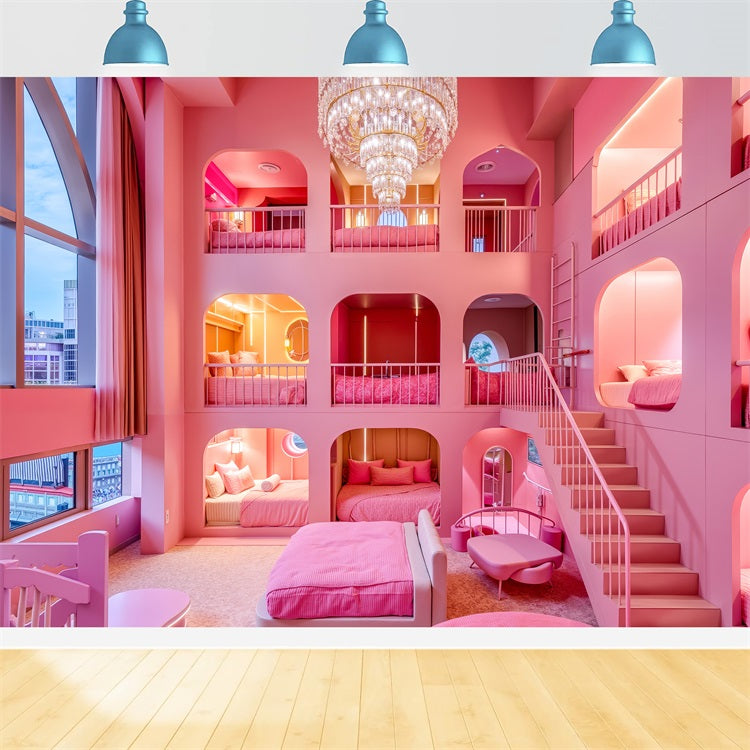 Fashion Doll Backdrop Backdrop Ideas Dreamhouse Inspired Room Backdrop CJJ2-96