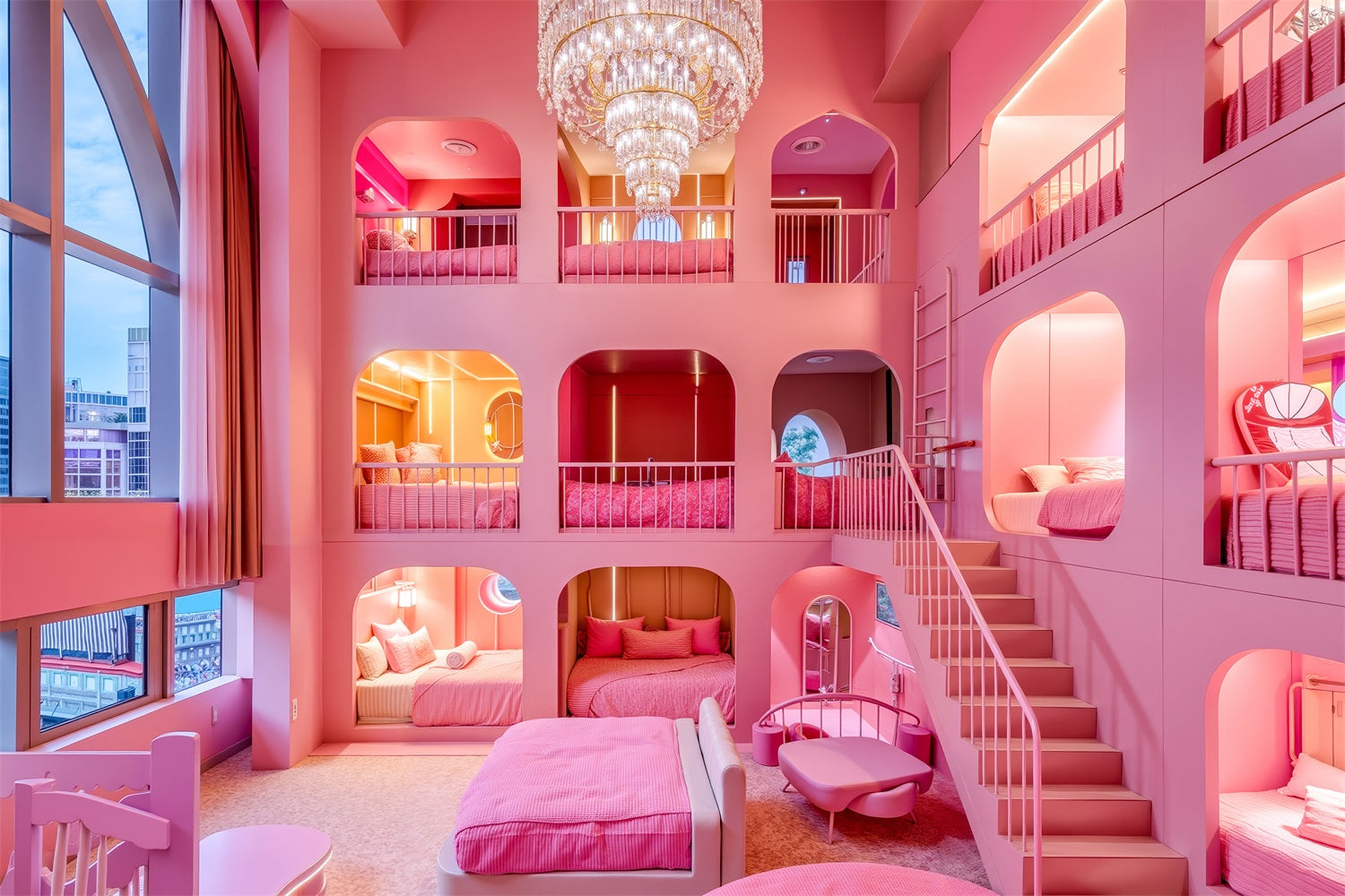 Fashion Doll Backdrop Backdrop Ideas Dreamhouse Inspired Room Backdrop CJJ2-96