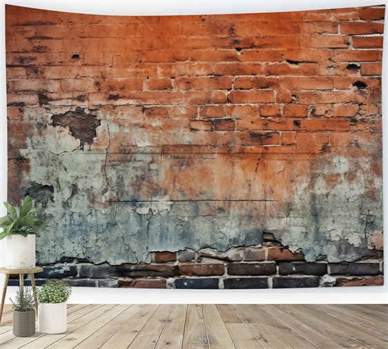 Backdrop Brick Wall Rustic Worn Brick Plaster Backdrop CJJ3-10