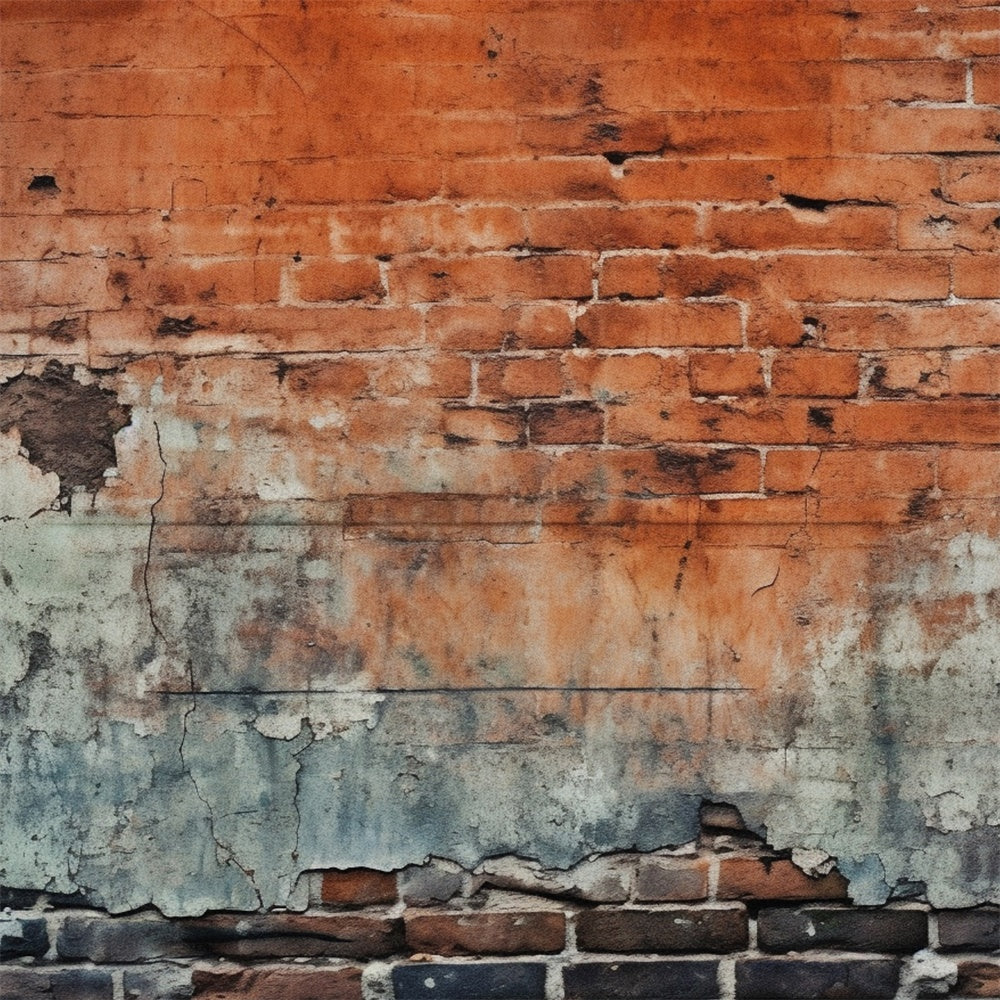 Backdrop Brick Wall Rustic Worn Brick Plaster Backdrop CJJ3-10