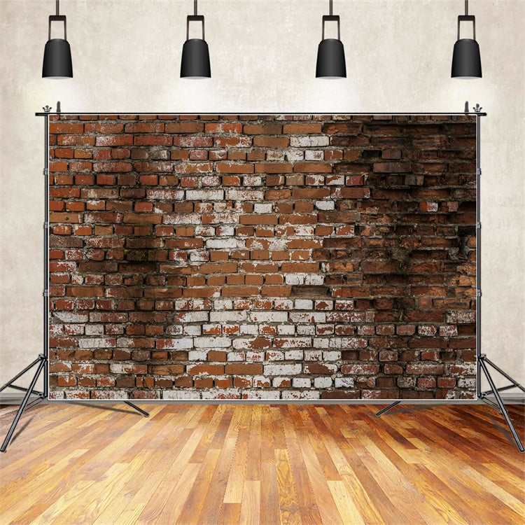 Brick Photo Backdrop Distressed Whitewashed Brick Backdrop CJJ3-15