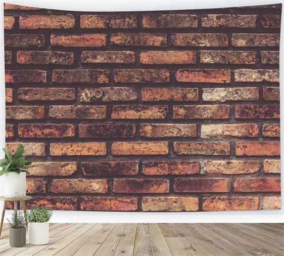 Brick Wall Photography Backdrop Aged Brownish Texture Backdrop CJJ3-2