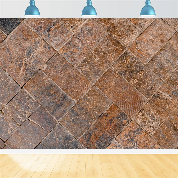 Backdrop Brick Wall Rustic Textured Brown Stone Backdrop CJJ3-20
