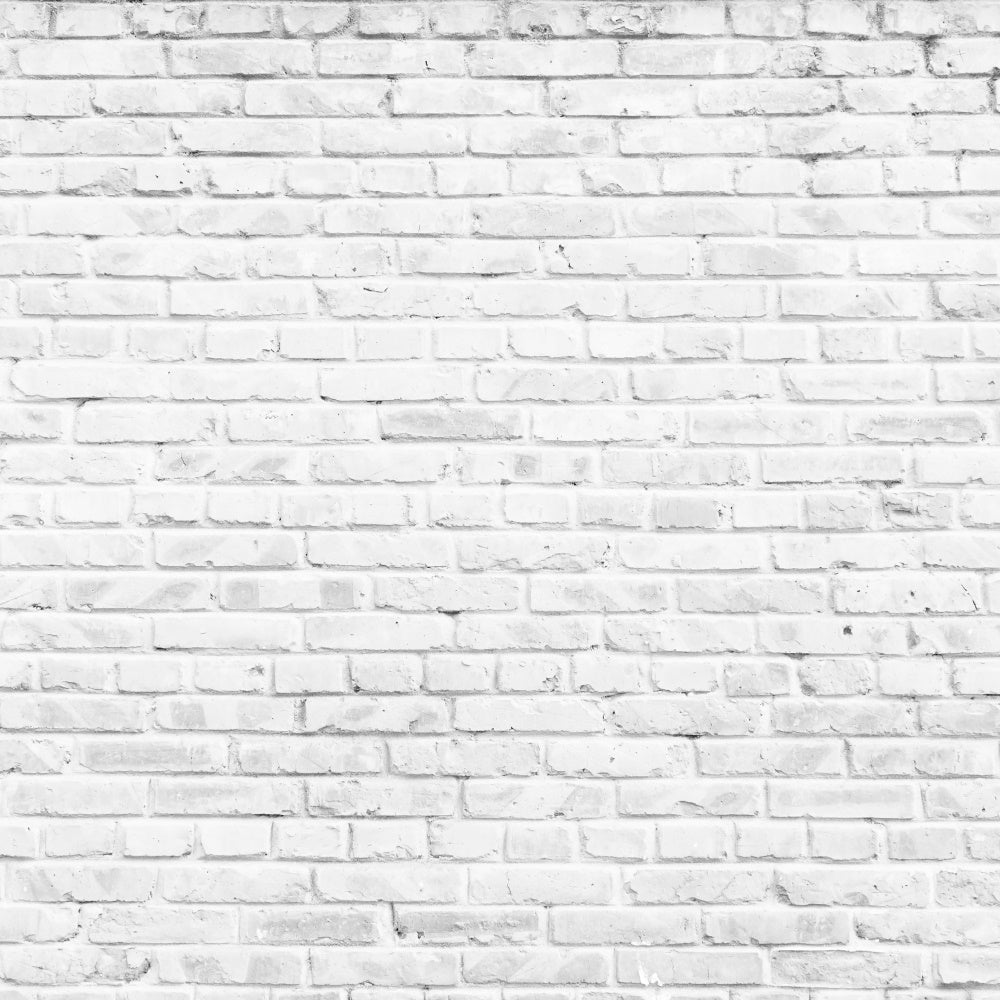 White Brick Wall Backdrop Bright White Classic Brick Backdrop CJJ3-21