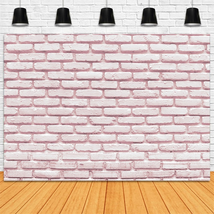 Pink Brick Wall Backdrop Soft Vintage Pink Brick Backdrop CJJ3-25
