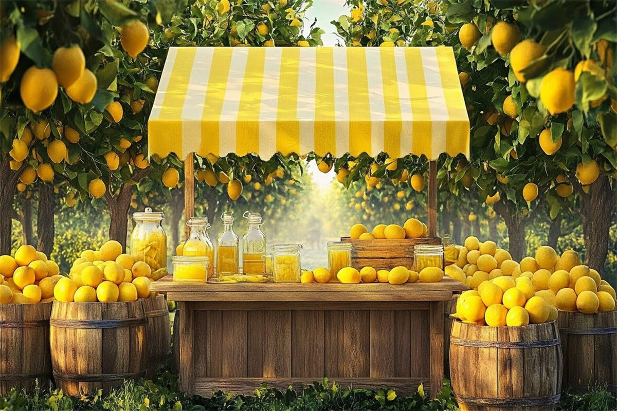 Lemon Backdrop Rustic Lemon Tree Summer Backdrop CJJ3-253