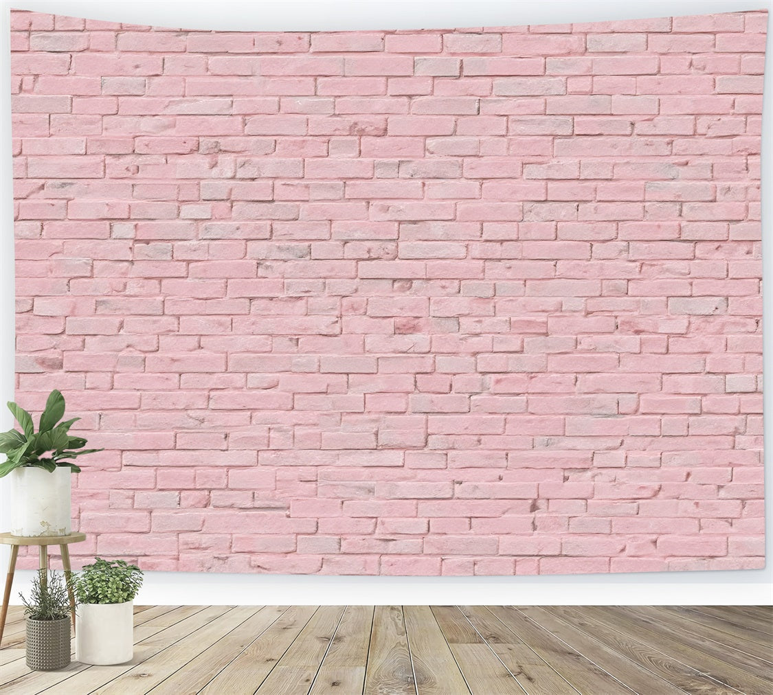 Pink Brick Wall Backdrop Pink Minimalist Brick Backdrop CJJ3-26