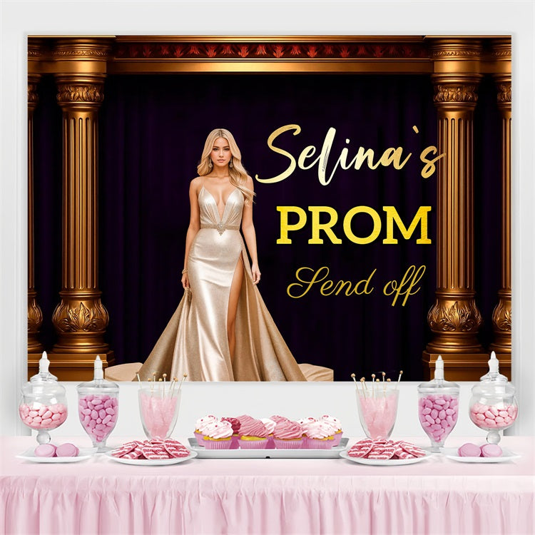 Graduation Backdrop Photoshoot Vintage Pillars Customized Party Graduation Backdrop CJJ3-277