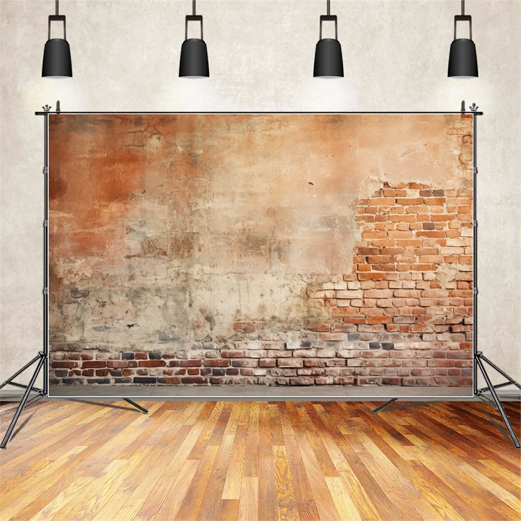 Brick Wall Photography Backdrop Distressed Aged Brick Backdrop CJJ3-35