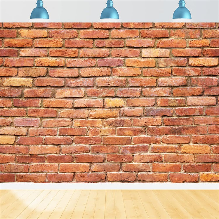 Brick Photo Backdrop Lively Tangerine Brick Backdrop CJJ3-4