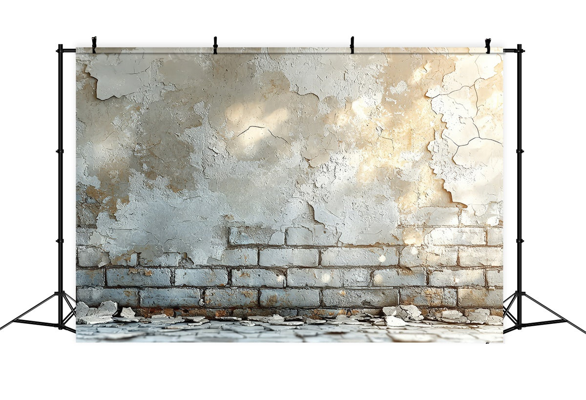 Brick Backdrops Rustic Chipped Paint Brick Backdrop CJJ3-43
