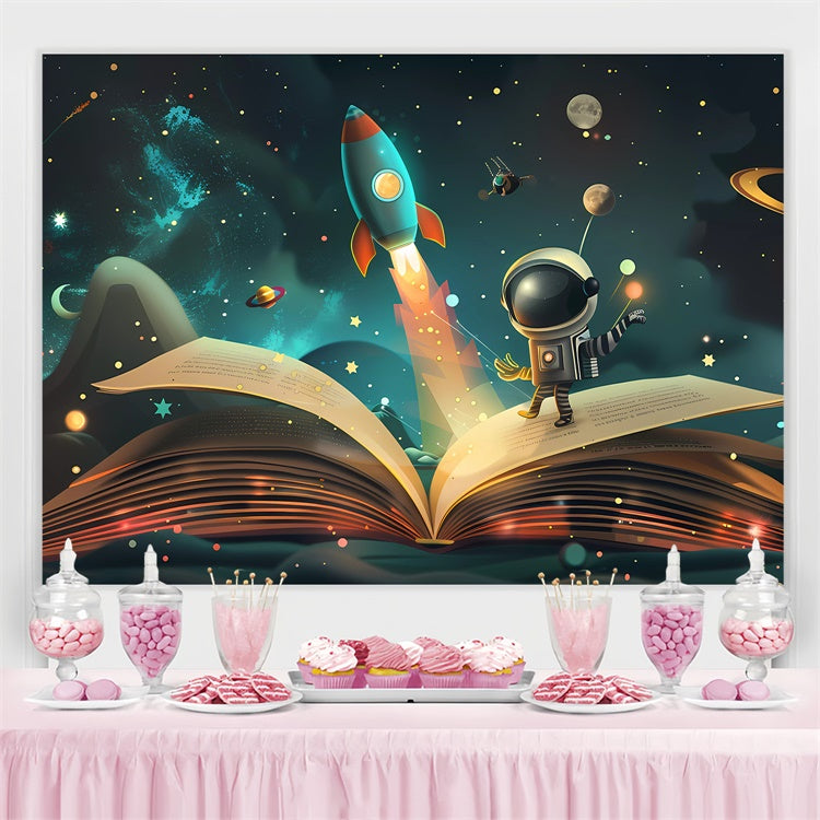 World Book Day Backdrop Cosmic Storybook Adventure Backdrop CJJ3-57