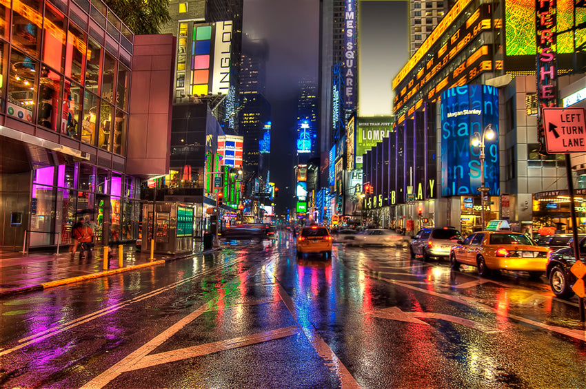 New York City Night Scenery Backdrop for Photography CM-HG-363-E