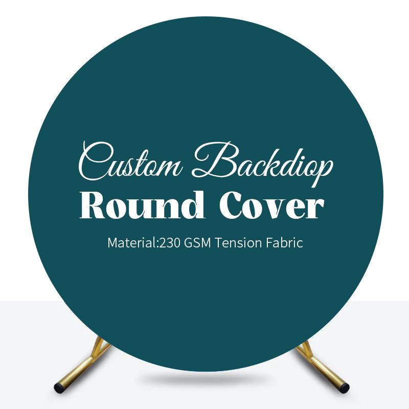 Custom Fabric Round Backdrop Kit Personalized Photo And Size