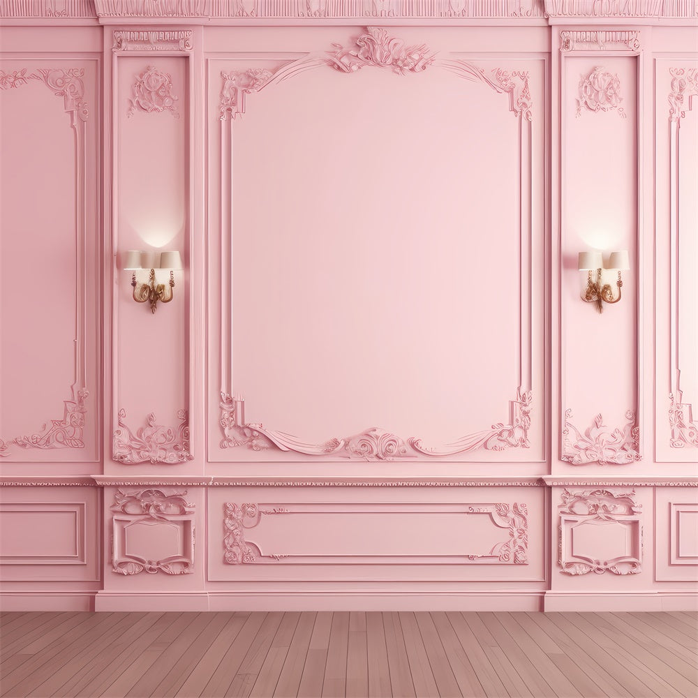 Vintage Wall Backdrop Ornate Romantic Pink Wall Backdrop CSH2-261