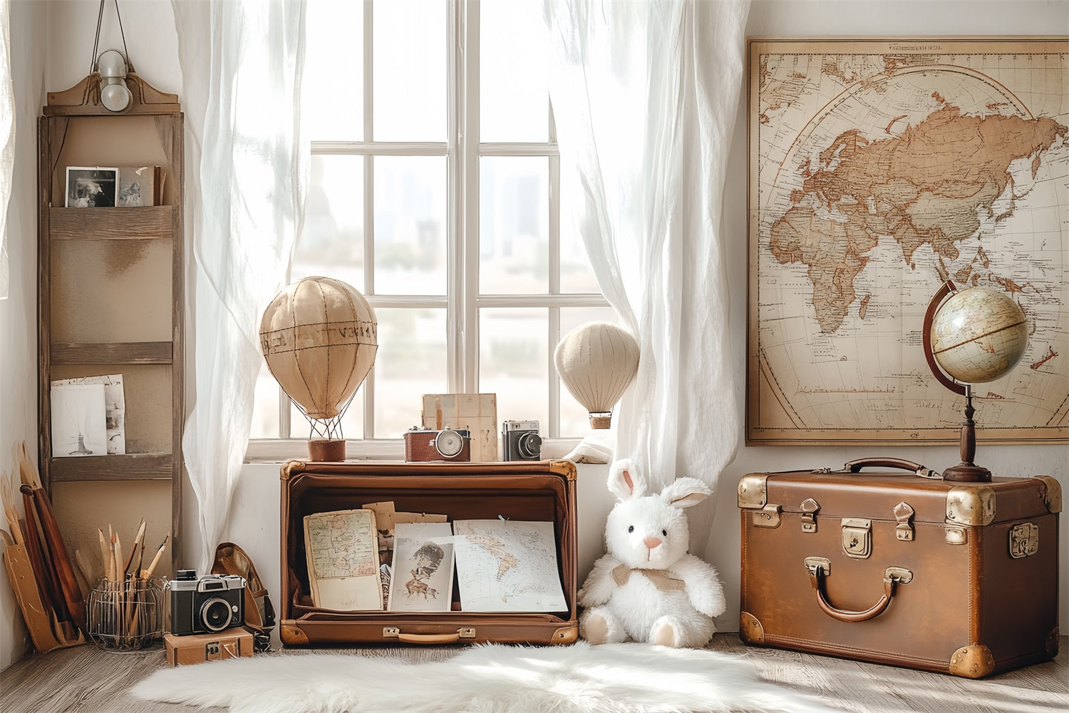 Back To School Picture Backdrop Explorer Study Room Backdrop CSH3-11