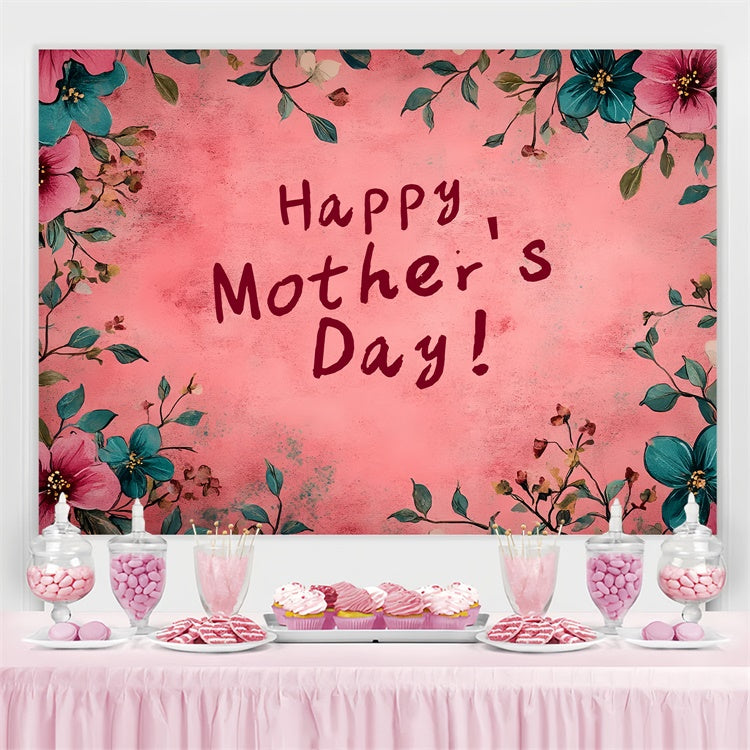 Mothers Day Backdrop Blush Floral Frame Personalized Backdrop CSH3-115
