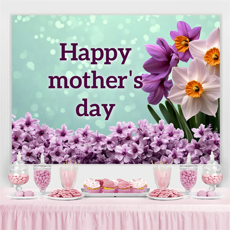 Backdrops For Mother's Day Elegant Floral Bokeh Custom Backdrop CSH3-116