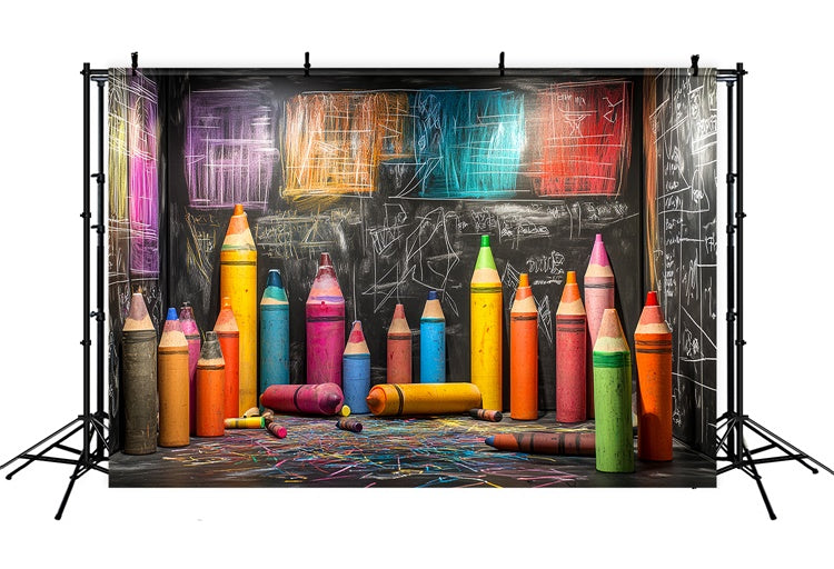 Back To School Backdrop Ideas Chalkboard Sketch Art Backdrop CSH3-15