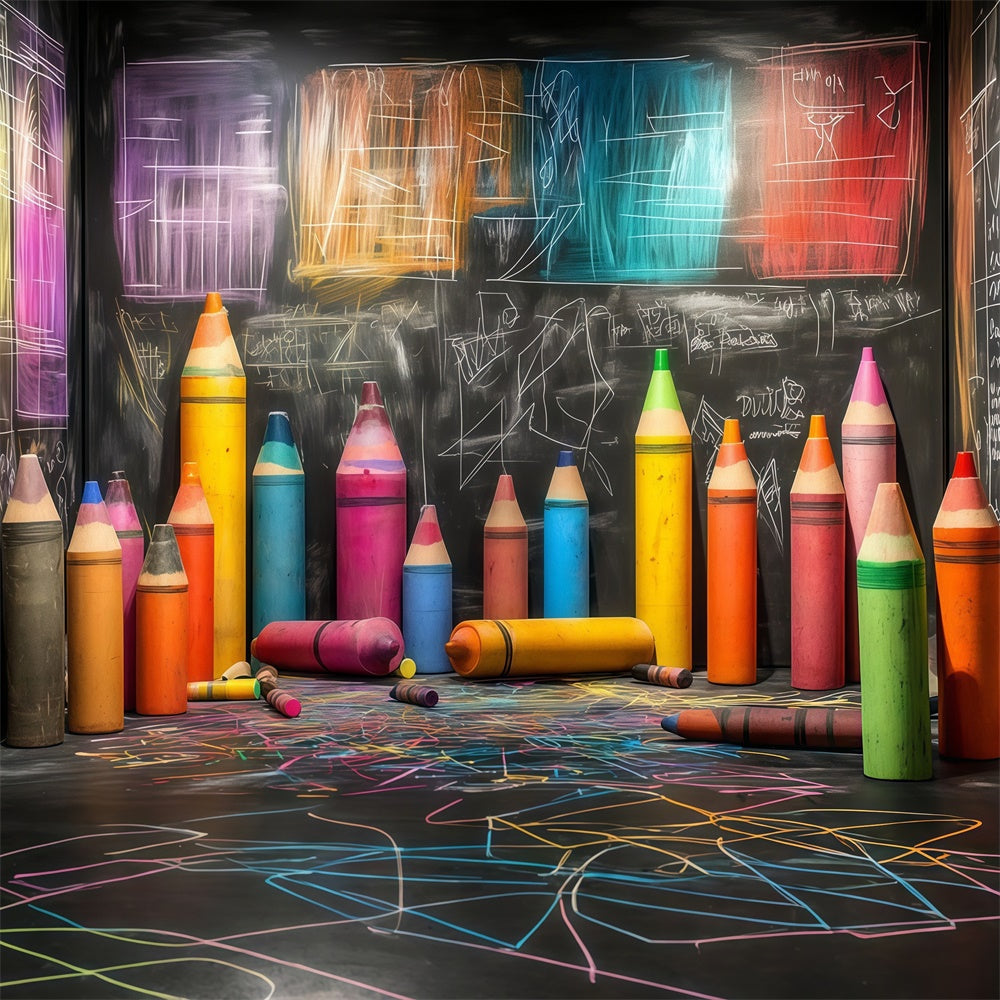 Back To School Backdrop Ideas Chalkboard Sketch Art Backdrop CSH3-15