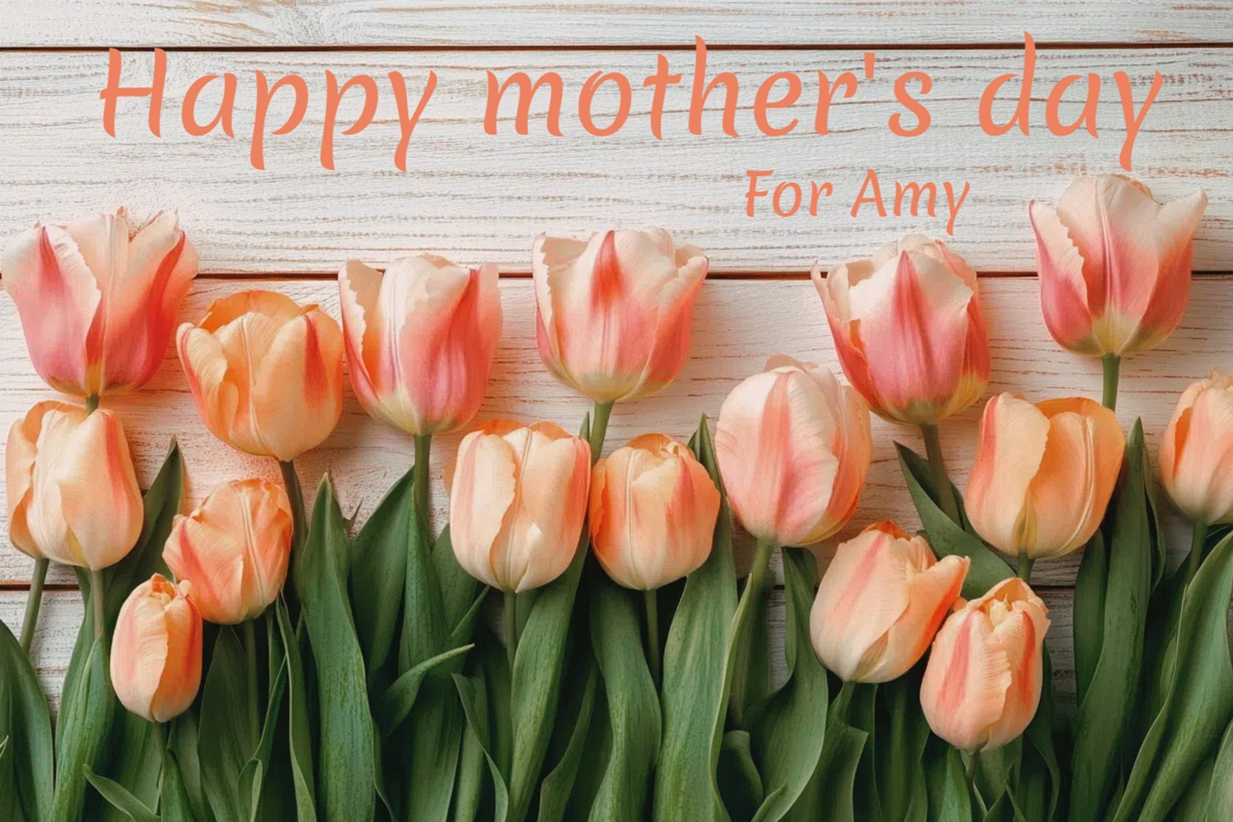 Mothers Day Backdrop Wooden Board Tulip Customized Backdrop CSH3-161