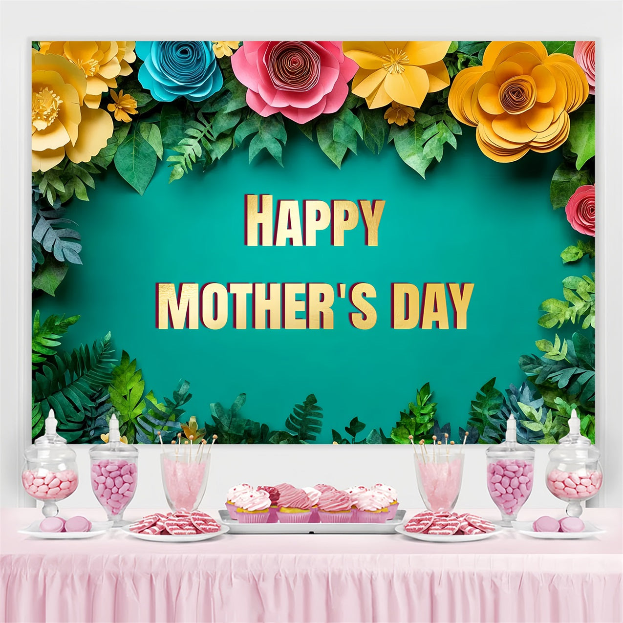 Mothers Day Backdrops Tropical Flower Custom Backdrop CSH3-168