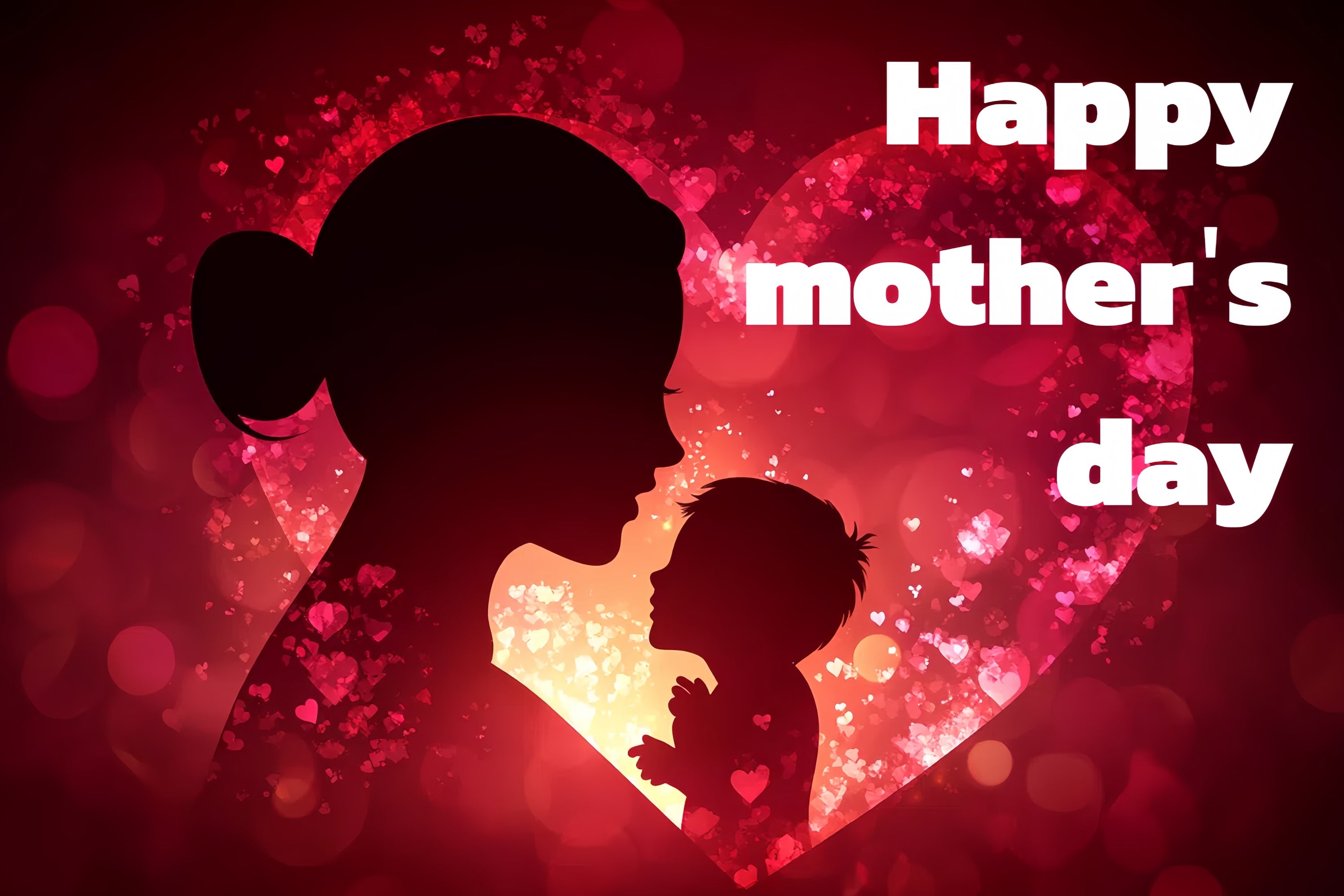 Backdrop Mothers Day Silhouette Love Personalised Backdrop CSH3-182