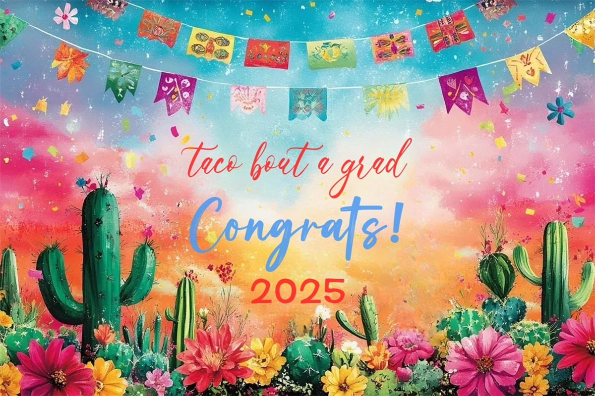Graduation Photo Backdrop Ideas Cactus Garden Graduation Party Backdrop CSH3-237