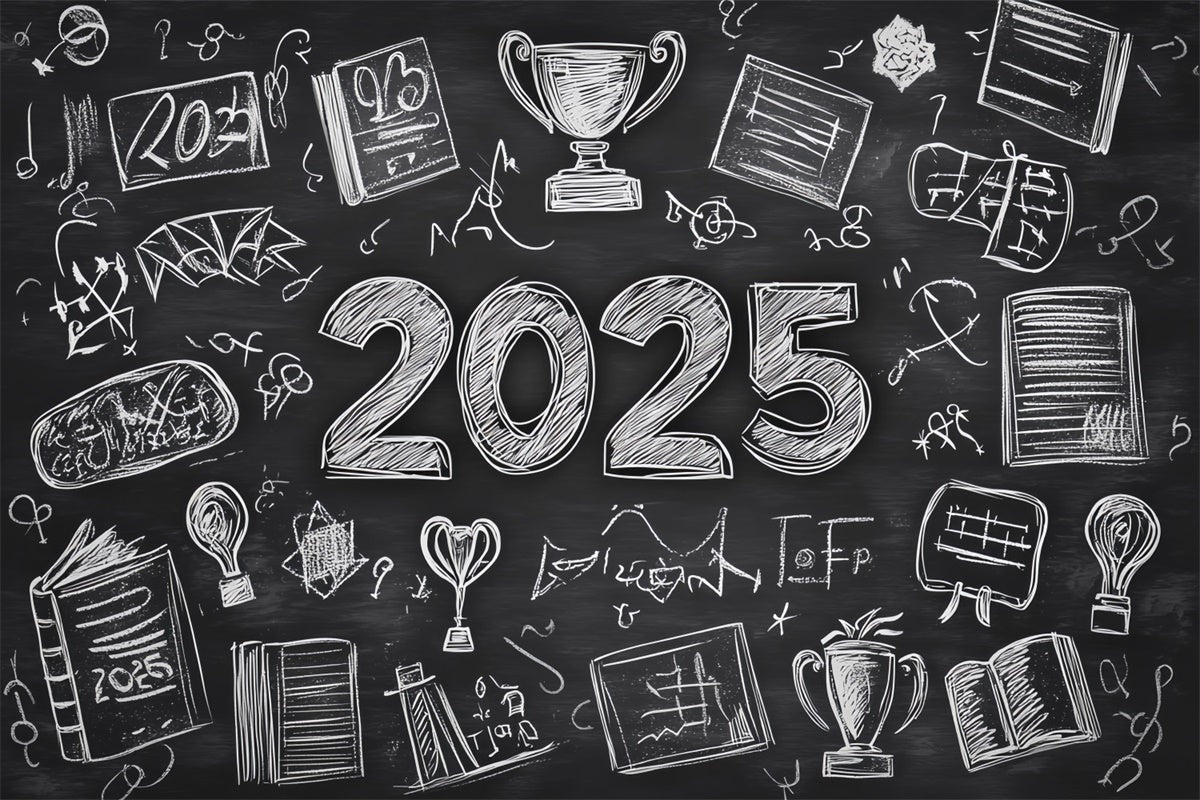 Backdrops For Graduation Chalkboard Sketch Graduation Party Backdrop CSH3-238