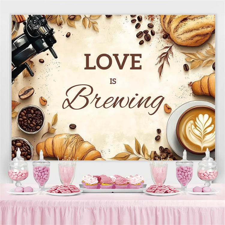 Wedding Backdrop Espresso Croissant Fall Custom Backdrop CSH3-271