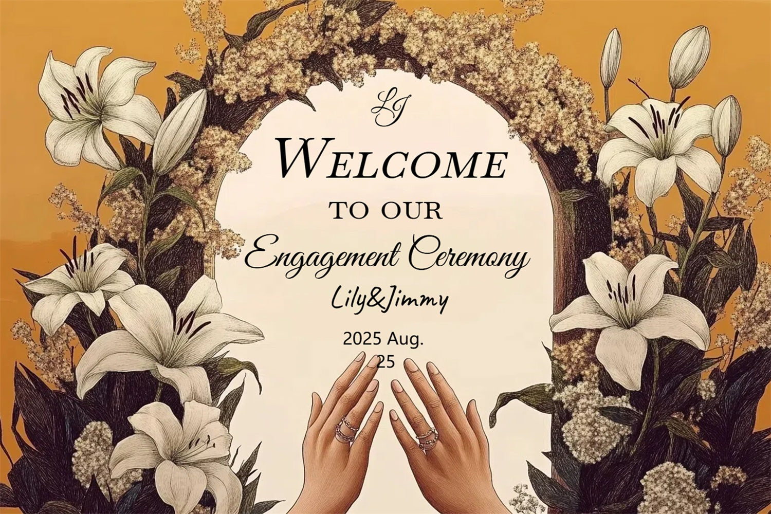 Macrame Wedding Backdrop White Lily Arch Customized Backdrop CSH3-287